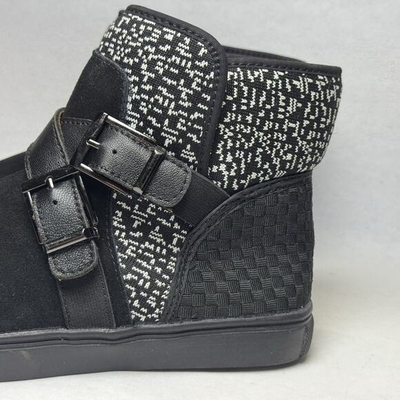 Bernie Mev Ankle Boots Booties Womens Sz 37 US 6.5 Black Suede Slip On Comfort - Picture 2 of 10